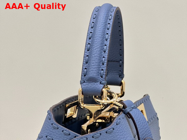 Fendi Peekaboo Medium Blue Selleria Bag Replica