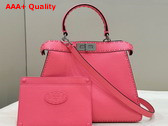 Fendi Peekaboo Medium Pink Selleria Bag Replica