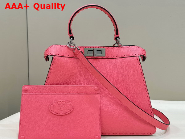 Fendi Peekaboo Medium Pink Selleria Bag Replica