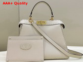 Fendi Peekaboo Medium White Selleria Bag Replica