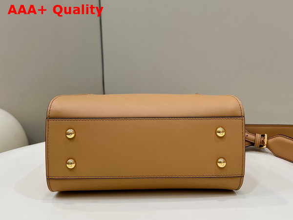 Fendi Peekaboo Mini Bag in Beige Leather Replica