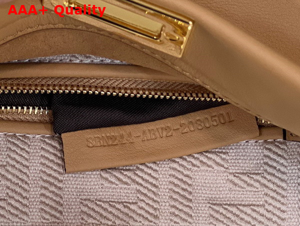 Fendi Peekaboo Mini Bag in Beige Leather Replica