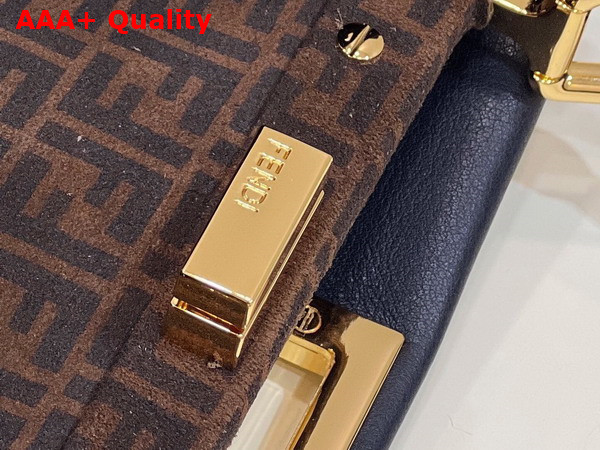 Fendi Peekaboo Mini Bag in Blue Leather Replica