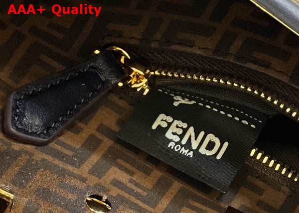 Fendi Peekaboo Mini Bag in Blue Leather Replica