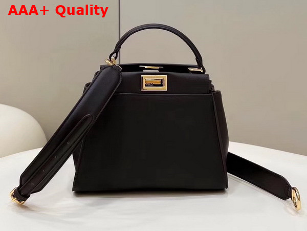 Fendi Peekaboo Mini Bag in Chocolate Leather Replica