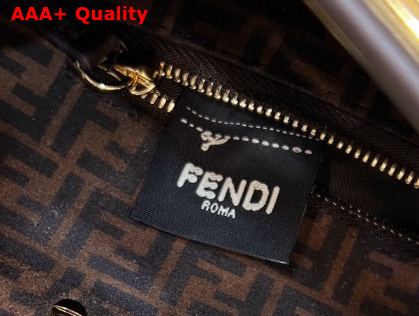 Fendi Peekaboo Mini Bag in Chocolate Leather Replica