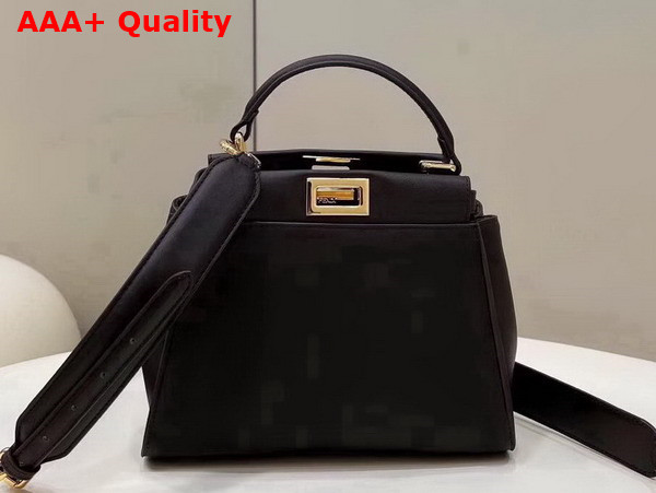 Fendi Peekaboo Mini Bag in Chocolate Leather Replica