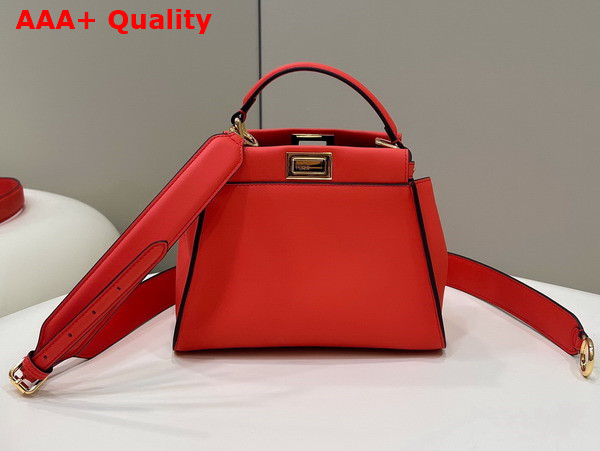 Fendi Peekaboo Mini Bag in Red Leather Replica