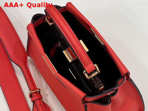 Fendi Peekaboo Mini Bag in Red Leather Replica