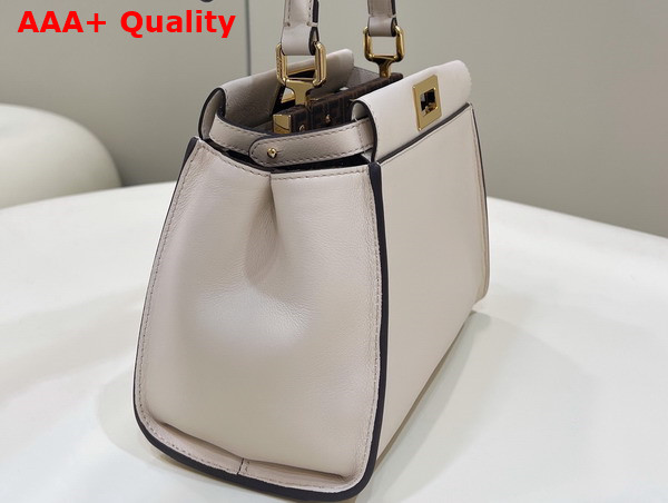 Fendi Peekaboo Mini Bag in White Leather Replica