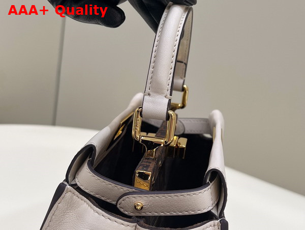 Fendi Peekaboo Mini Bag in White Leather Replica
