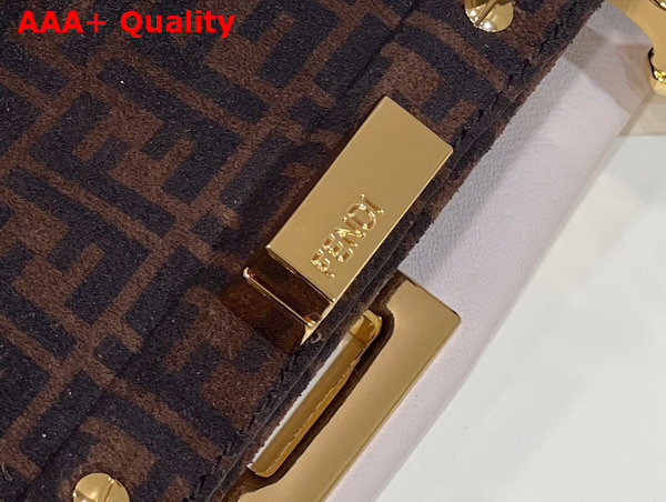 Fendi Peekaboo Mini Bag in White Leather Replica