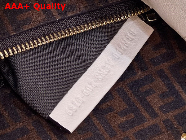 Fendi Peekaboo Mini Bag in White Leather Replica