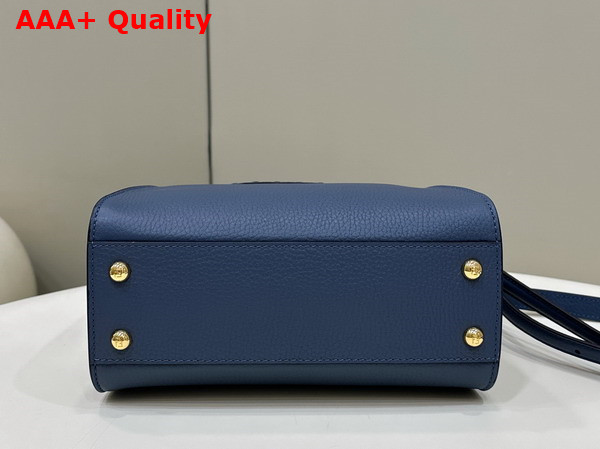 Fendi Peekaboo Mini Blue Selleria Bag with Oversize Topstitching Replica
