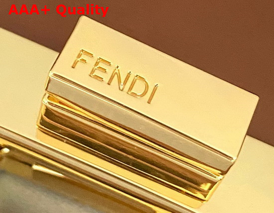 Fendi Peekaboo Mini Brown Braided Leather Bag Replica