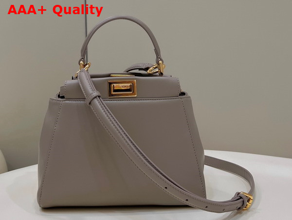 Fendi Peekaboo Mini Dove Gray Nappa Leather Bag Replica
