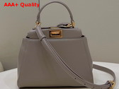 Fendi Peekaboo Mini Dove Gray Nappa Leather Bag Replica