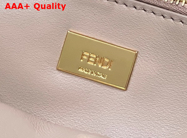 Fendi Peekaboo Mini Handbag in Nude Woven Leather Replica