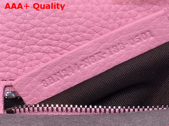 Fendi Peekaboo Mini Handbag in Pink Roman Leather with Elaphe Covered Handle Replica