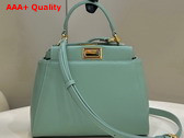 Fendi Peekaboo Mini Light Green Nappa Leather Bag Replica
