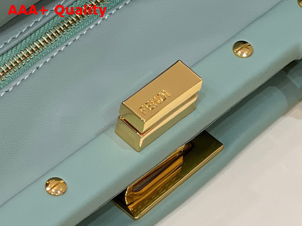 Fendi Peekaboo Mini Light Green Nappa Leather Bag Replica