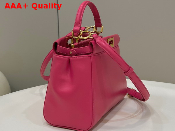 Fendi Peekaboo Mini Pink Nappa Leather Bag Replica