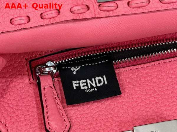 Fendi Peekaboo Mini Pink Selleria Bag with Oversize Topstitching Replica