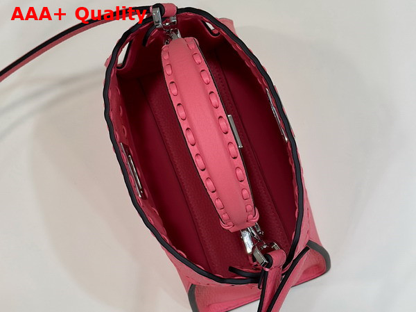 Fendi Peekaboo Mini Pink Selleria Bag with Oversize Topstitching Replica