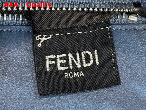 Fendi Peekaboo Mini White and Blue Woven Leather Bag Replica