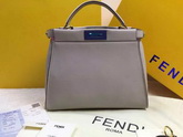 Fendi Peekaboo Regular Handbag Grey for Sale