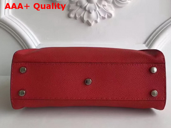 Replica Fendi Peekaboo Selleria Handbag in Red with Python DetailsReplica