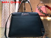 Fendi Peekaboo Regular Handbag in Green Roman Leather with Elaphe Covered Handle Replica