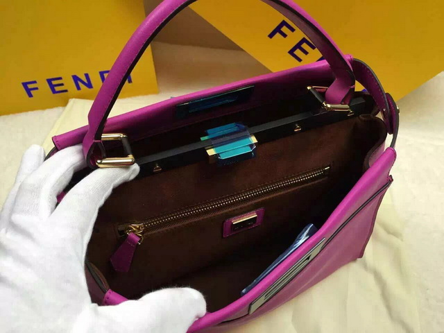 Fendi Peekaboo Regular Handbag in Purple for Sale