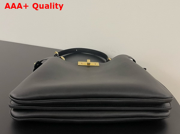 Fendi Peekaboo Soft Medium Black Leather Bag Replica