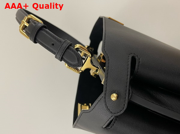 Fendi Peekaboo Soft Medium Black Leather Bag Replica
