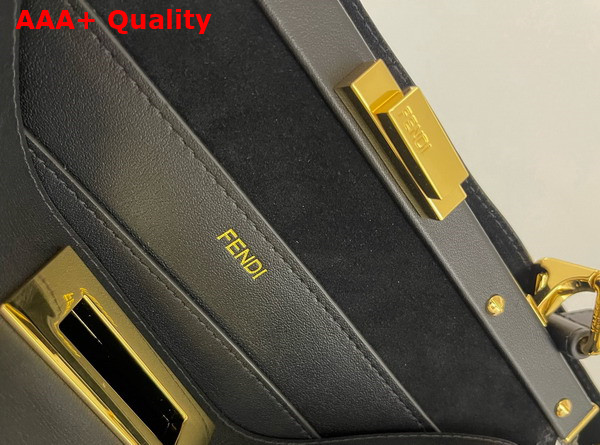 Fendi Peekaboo Soft Medium Black Leather Bag Replica