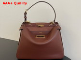 Fendi Peekaboo Soft Medium Brown Leather Bag Replica