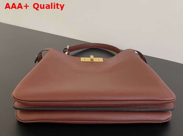 Fendi Peekaboo Soft Medium Brown Leather Bag Replica