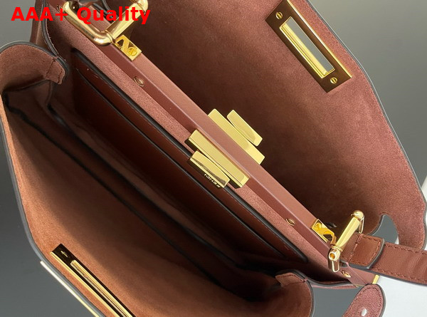 Fendi Peekaboo Soft Medium Brown Leather Bag Replica