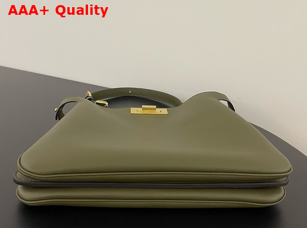Fendi Peekaboo Soft Medium Dark Green Leather Bag Replica