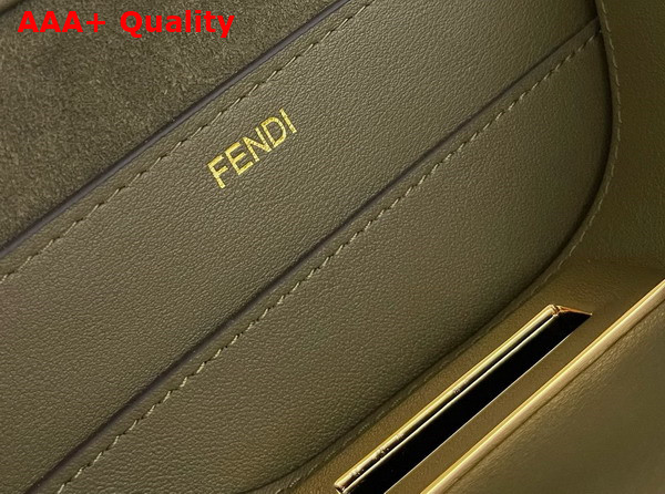 Fendi Peekaboo Soft Medium Dark Green Leather Bag Replica