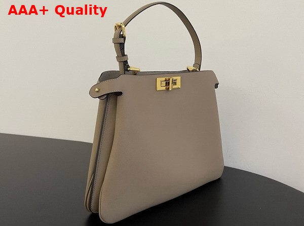 Fendi Peekaboo Soft Medium Dove Gray Leather Bag Replica