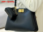 Fendi Peekaboo Soft Small Black Leather Bag Replica
