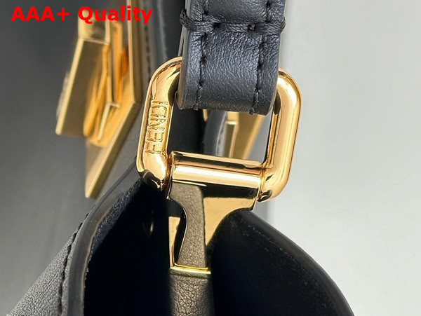 Fendi Peekaboo Soft Small Black Leather Bag Replica