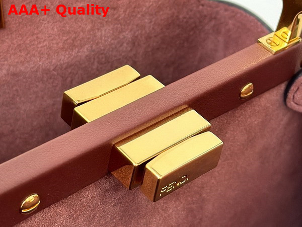 Fendi Peekaboo Soft Small Burgundy Leather Bag Replica