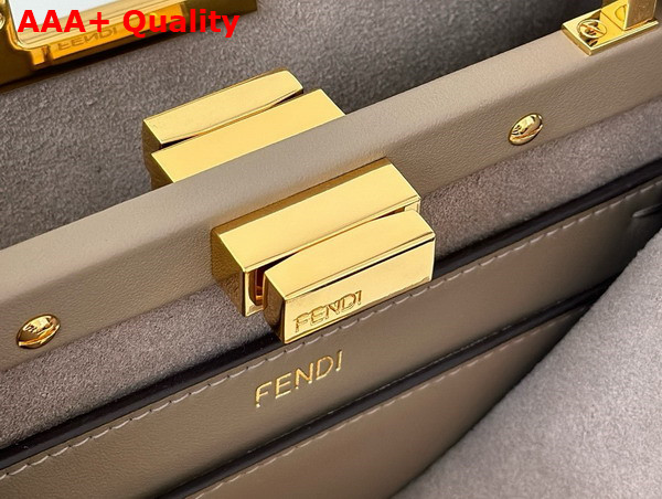 Fendi Peekaboo Soft Small Dove Gray Leather Bag Replica