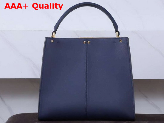 Fendi Peekaboo X Lite Regular Handbag in Blue Calfskin Replica