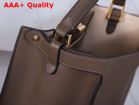 Fendi Peekaboo X Lite Regular Handbag in Brown Calfskin Replica