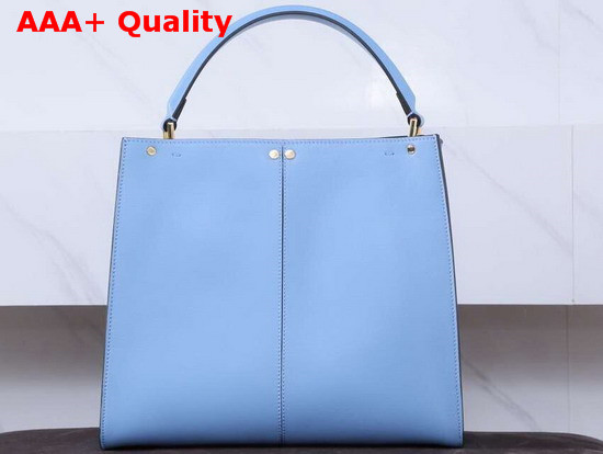 Fendi Peekaboo X Lite Regular Handbag in Pale Blue Calfskin Replica