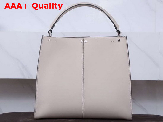 Fendi Peekaboo X Lite Regular Handbag in White Calfskin Replica